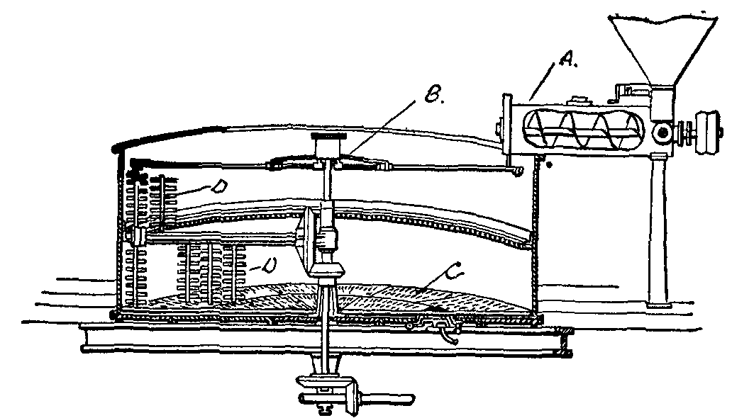 Mash-tun with mashing machine.