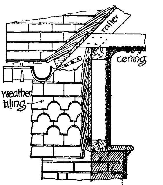 Fig. 13.--Slates or tiles fixed on battens.