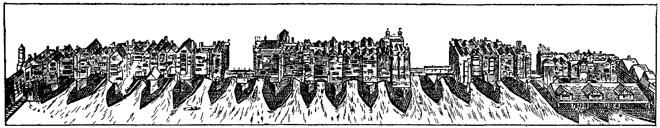 Fig. 6.--Old London Bridge, A.D. 1600.