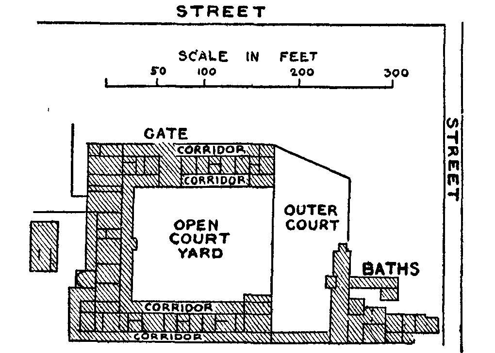 Fig. 6.--Plan of supposed Inn and Baths at Silchester.